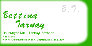 bettina tarnay business card